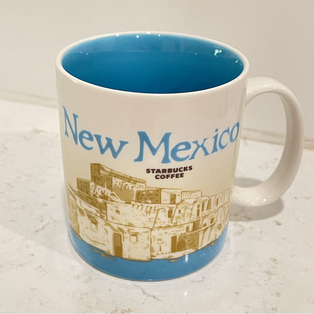 2011 Starbucks New Mexico Mug - Blue and White Collectors Series